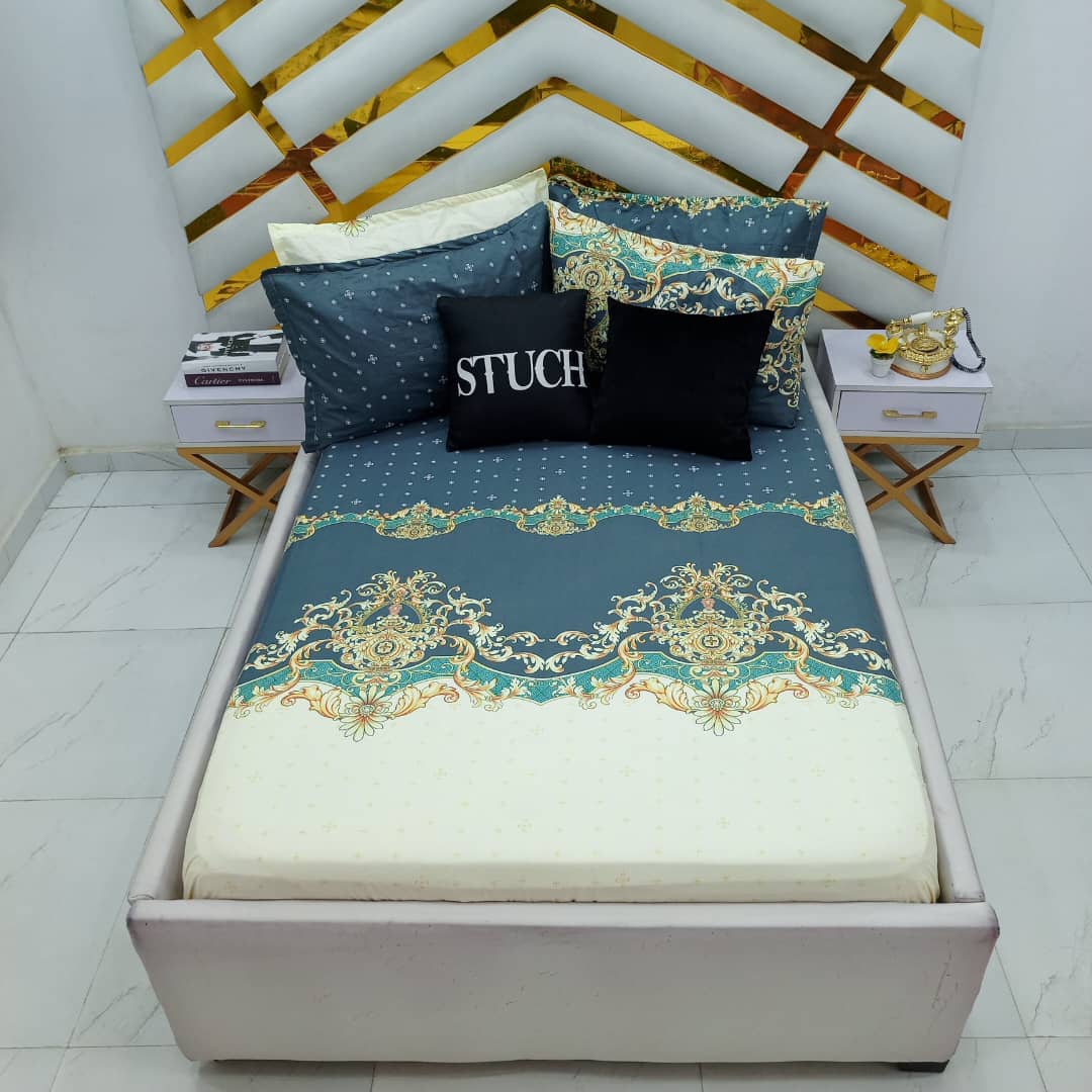 100% EGYPTIAN COTTON GREEN COUTURE 4/6 BEDSHEET (PREORDER 2-3DAYS)2