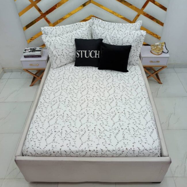 Img 20241108 Wa0036 - 100% Egyptian Cotton White Blossom 4/6 Bedsheet (Preorder 2-3Days)