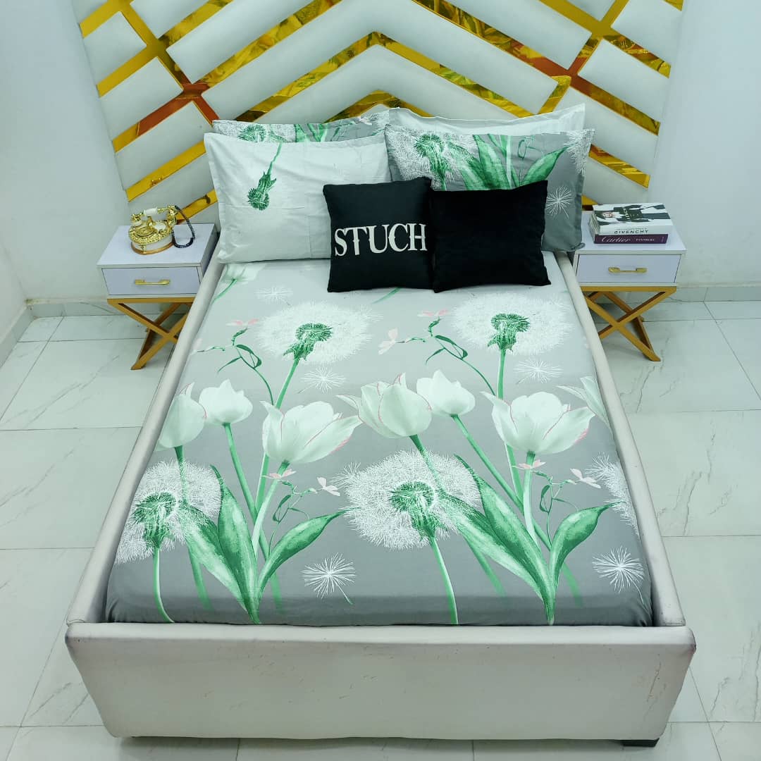 100% EGYPTIAN COTTON ASH LILY 7/7 BEDSHEET