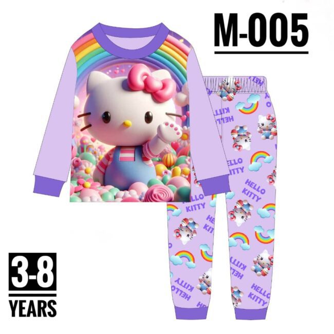 Img 20241121 Wa0013 - M-005 Rainbow Kitty Age 6 Pyjamas