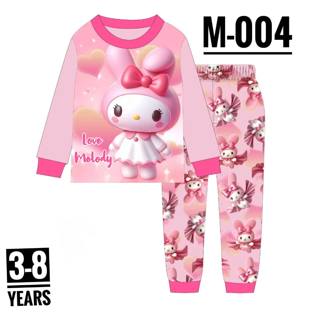 M-004 PINK MELODY AGE 8 PYJAMAS