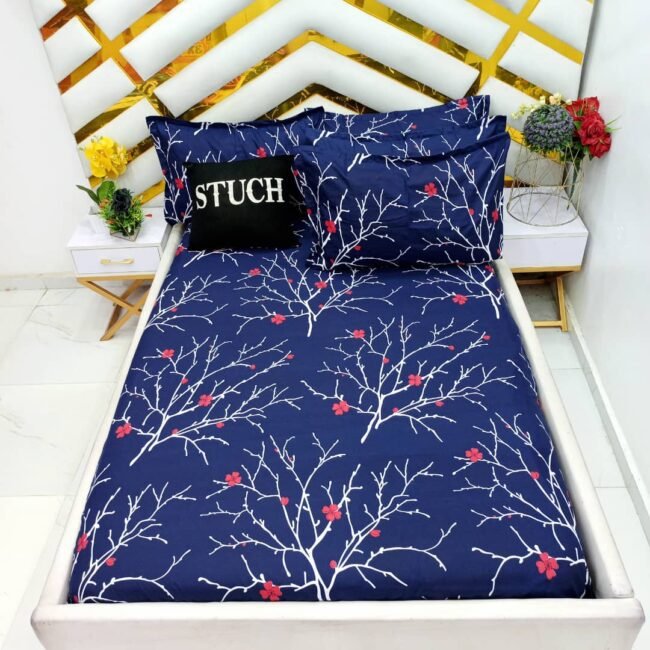 NAVY BLUE STEM 4/6 BEDSHEET
