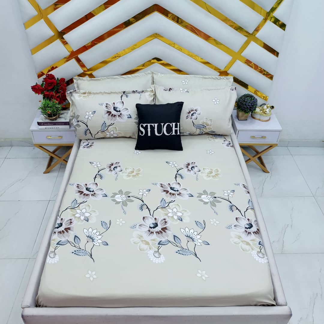 CREAM PETAL 4/6 BEDSHEET