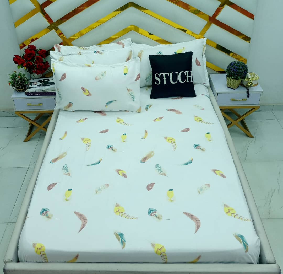 SCL3 WHITE FEATHERS 7/7 BEDSHEET