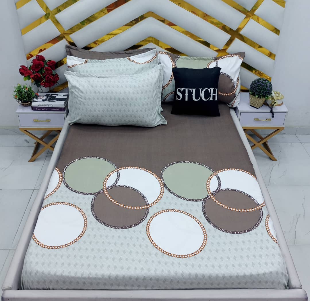 BROWN CIRCLE 4/6 BEDSHEET