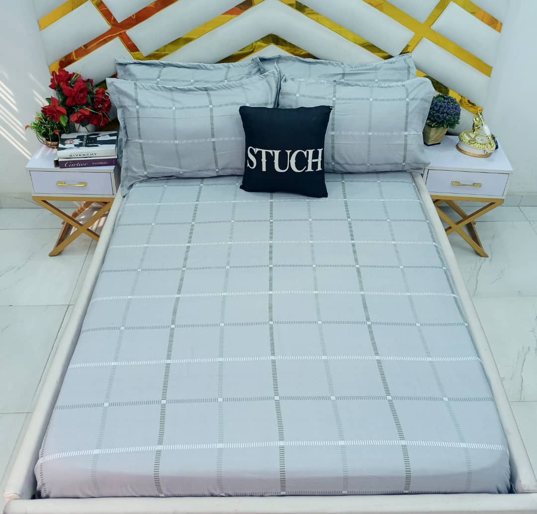 GRAY CHROME 4/6 BEDSHEET