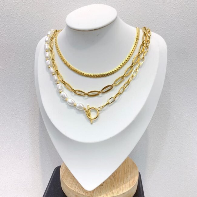 3LAYER PEARL NECKLACE