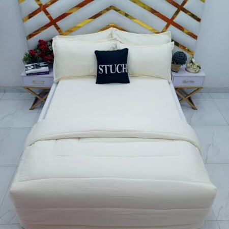 PLAIN CREAM 7/7 DUVET SET