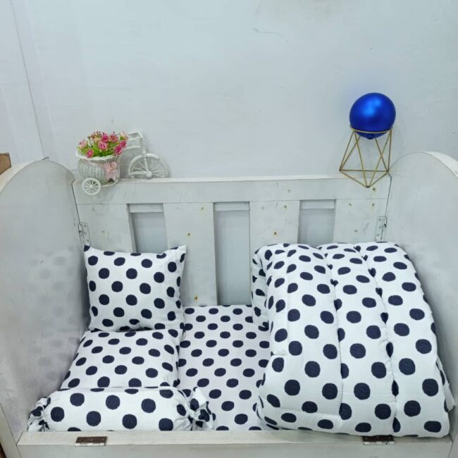 Img 20250213 Wa0009 - 111 White Polka Babycot Set