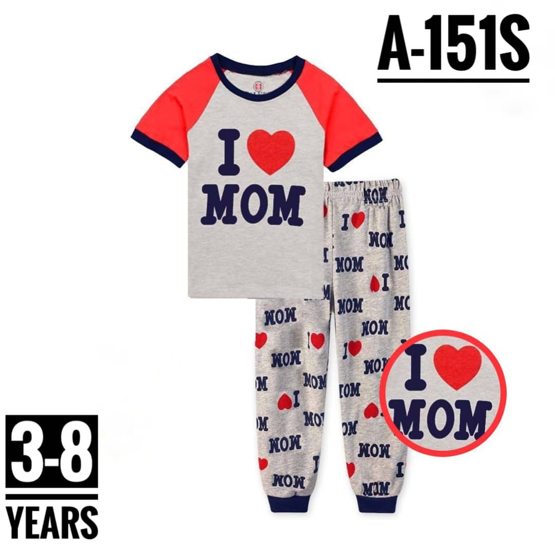 AP-151S I LOVE MOM AGE 4 PYJAMAS