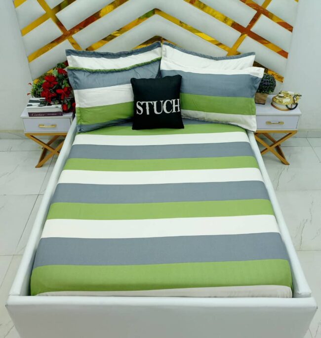 Img 20250222 Wa0007 - Green Stripe Extralarge Bedsheet