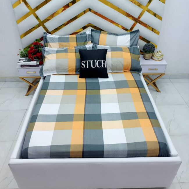 Img 20250311 Wa0004 - Orange Check Extralarge Bedsheet