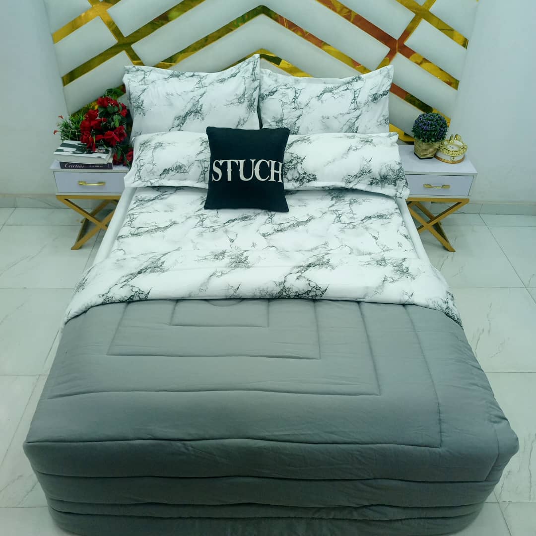 COMBINED ASH WITH WHITE THUN 7/7 DUVET SET