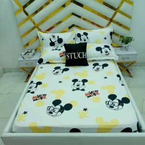 MICKEY MOUSE  4/6 BEDSHEET WITH TWO PILLOWCASES