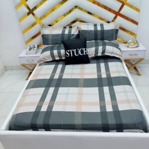 TWO CHECKLINE EXTRALARGE BEDSHEET