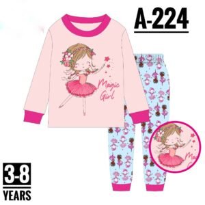 A-224 PINK MAGIC GIRL AGE 5 PYJAMAS