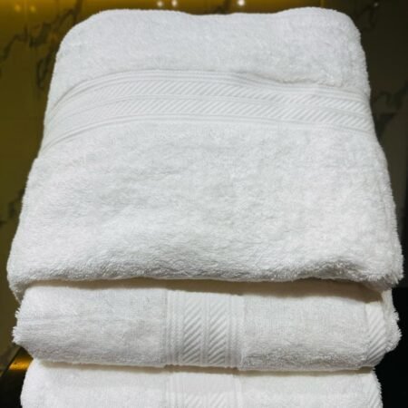 PREMIUM SOFT BATH WHITE LARGE TOWEL 27/54 INCHES