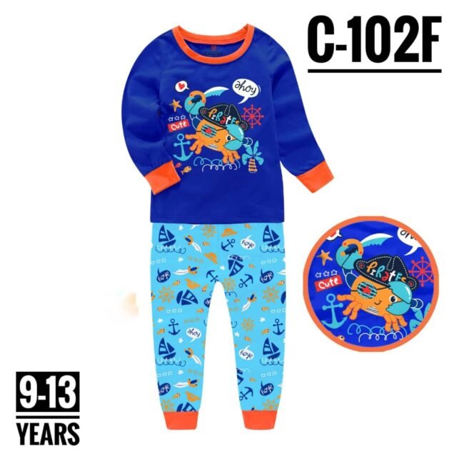 C-102F BLUE PIRATE AGE 13 PYJAMAS