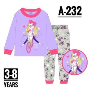 A-232 BICYCLE GIRL AGE 5 PYJAMAS