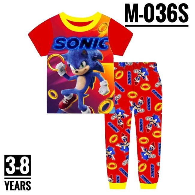 M-036S RED SONIC AGE 4 PYJAMAS