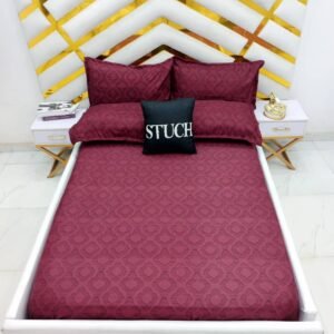 WINE CONEZ  4/6 BEDSHEET WITH TWO PILLOWCASES