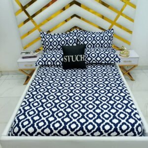 BLUE  DIAMOND 4/6 BEDSHEET WITH TWO PILLOWCASES