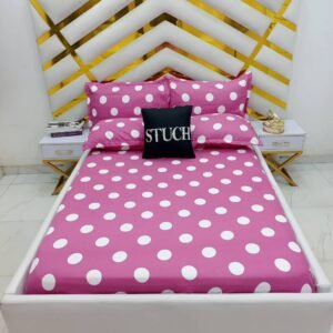 FUSIA PINK POLKA EXTRALARGE BEDSHEET