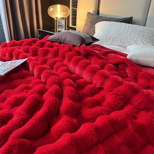 LUXURY RED SOFA THROW BLANKET FOR COUCH (45/72 INCHES) - Image 6