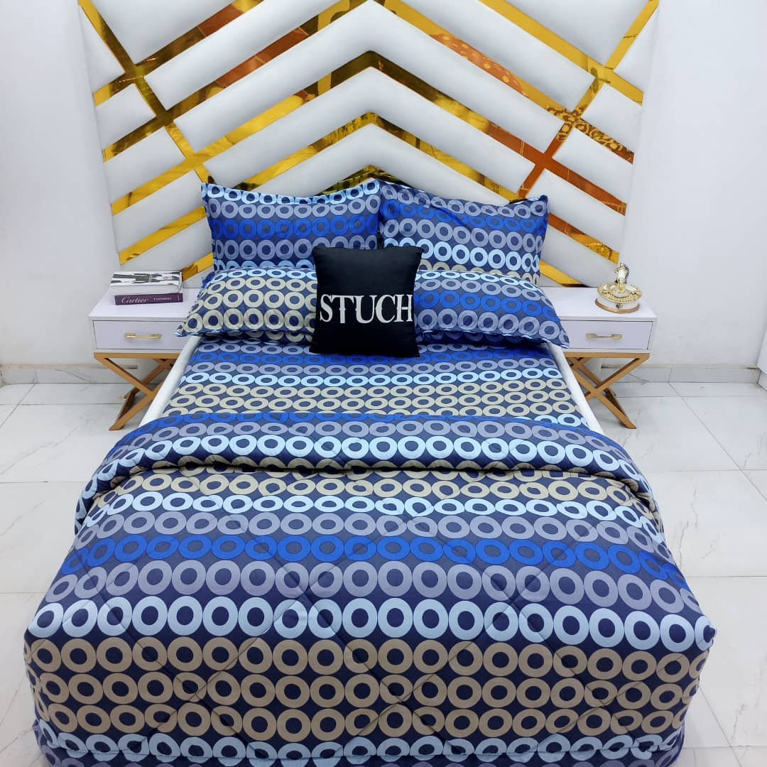 SEL5 BLUE SMALL CIRCLES  7/7 BEDSHEET
