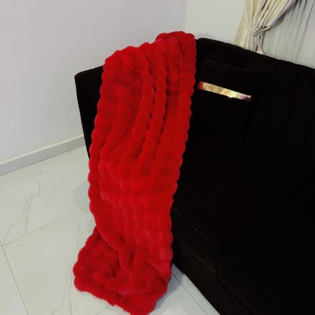 LUXURY RED SOFA THROW BLANKET FOR COUCH (45/72 INCHES) - Image 4