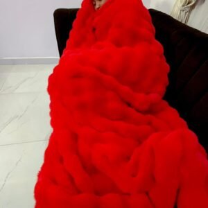 LUXURY RED SOFA THROW BLANKET FOR COUCH (45/72 INCHES)