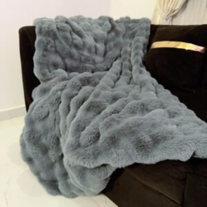 LUXURY GRAY SOFA THROW BLANKET FOR COUCH (45/72 INCHES)