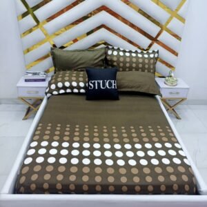SCL3 BROWN POLKA DOTS  7/7 BEDSHEET