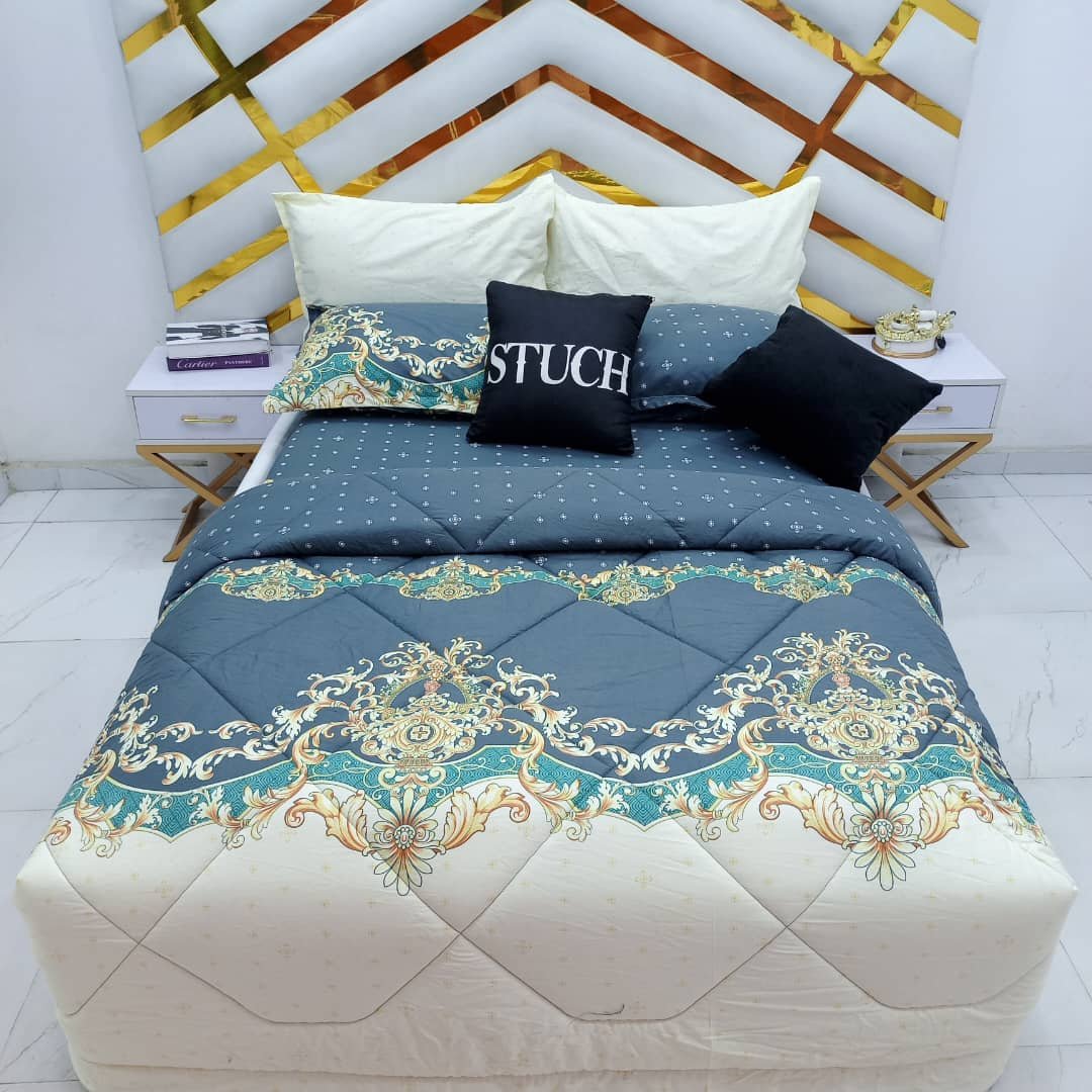 100% EGYPTIAN COTTON GREEN COUTURE 7/7 DUVET SET