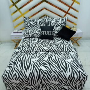 100% EGYPTIAN COTTON BLACK IKAT 7/7 DUVET SET