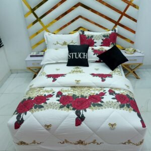 100% EGYPTIAN COTTON ROYAL ROSE 7/7 DUVET SET