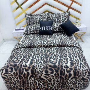 100% EGYPTIAN COTTON LEO PRINT 7/7 DUVET SET