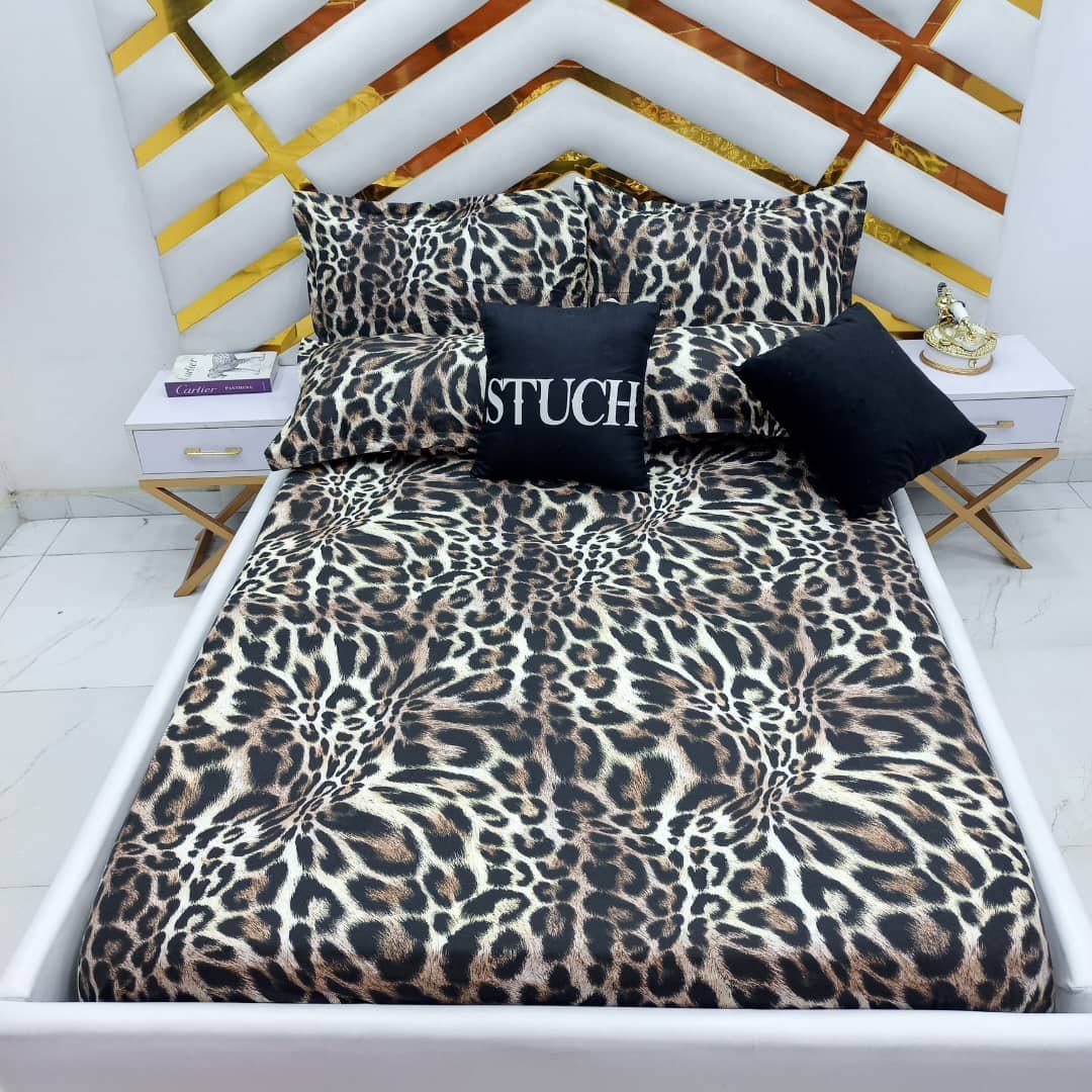 100% EGYPTIAN COTTON LEO PRINT 7/7 BEDSHEET