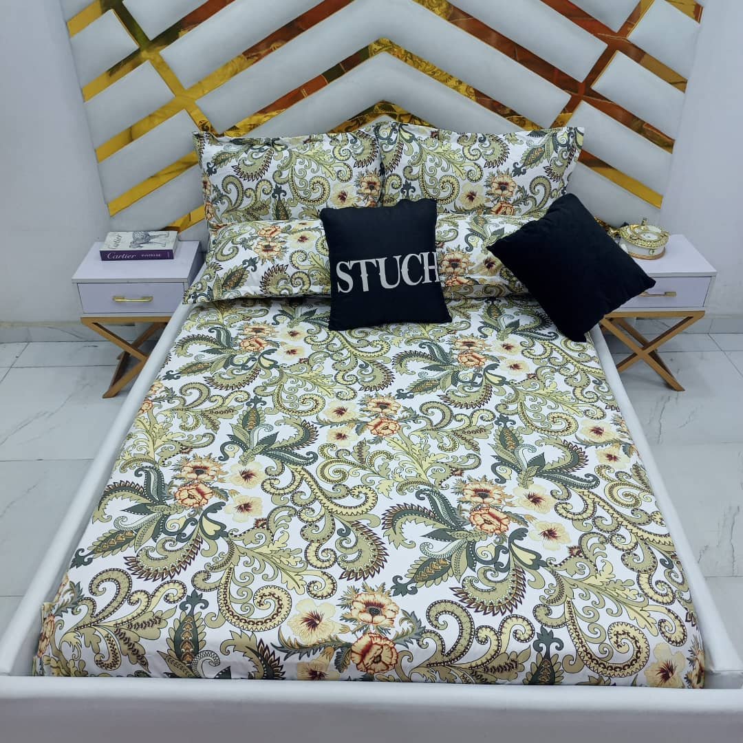 100% EGYPTIAN COTTON GOLF FRILLS 7/7 BEDSHEET