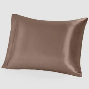 PLAIN SILK BROWN PILLOWCASE ONLY (2 IN A PACK)