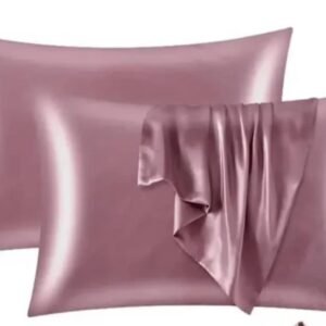 PLAIN SILK BLUSH PINK PILLOWCASE ONLY (2 IN A PACK)