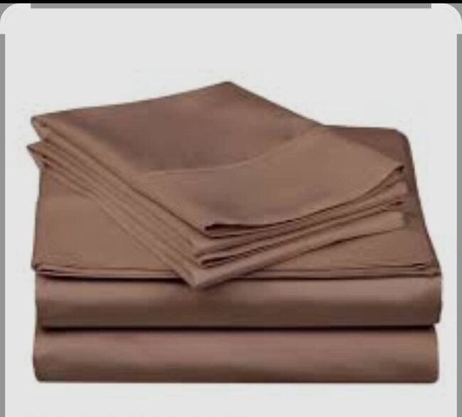 PLAIN SILK BROWN PILLOWCASE ONLY (2 IN A PACK) - Image 2