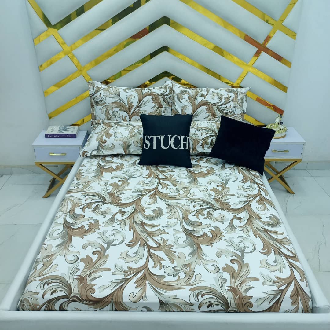 100% EGYPTIAN COTTON BROWN ROYAL 7/7 BEDSHEET