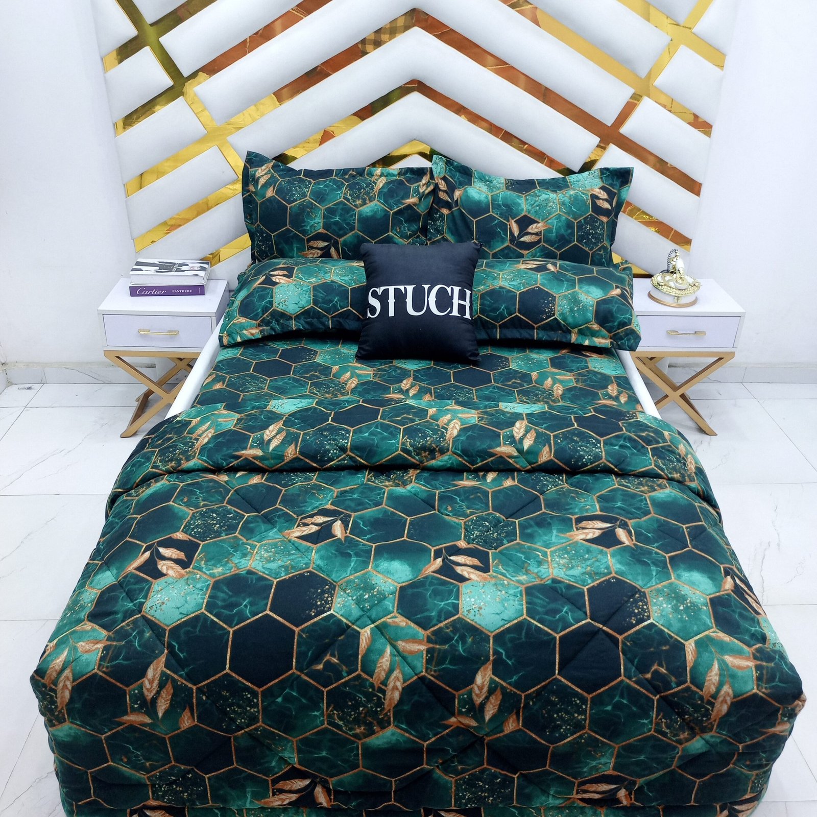 GREEN ANGEL  4/6 DUVET SET (WITH TWO PILLOWCASE)