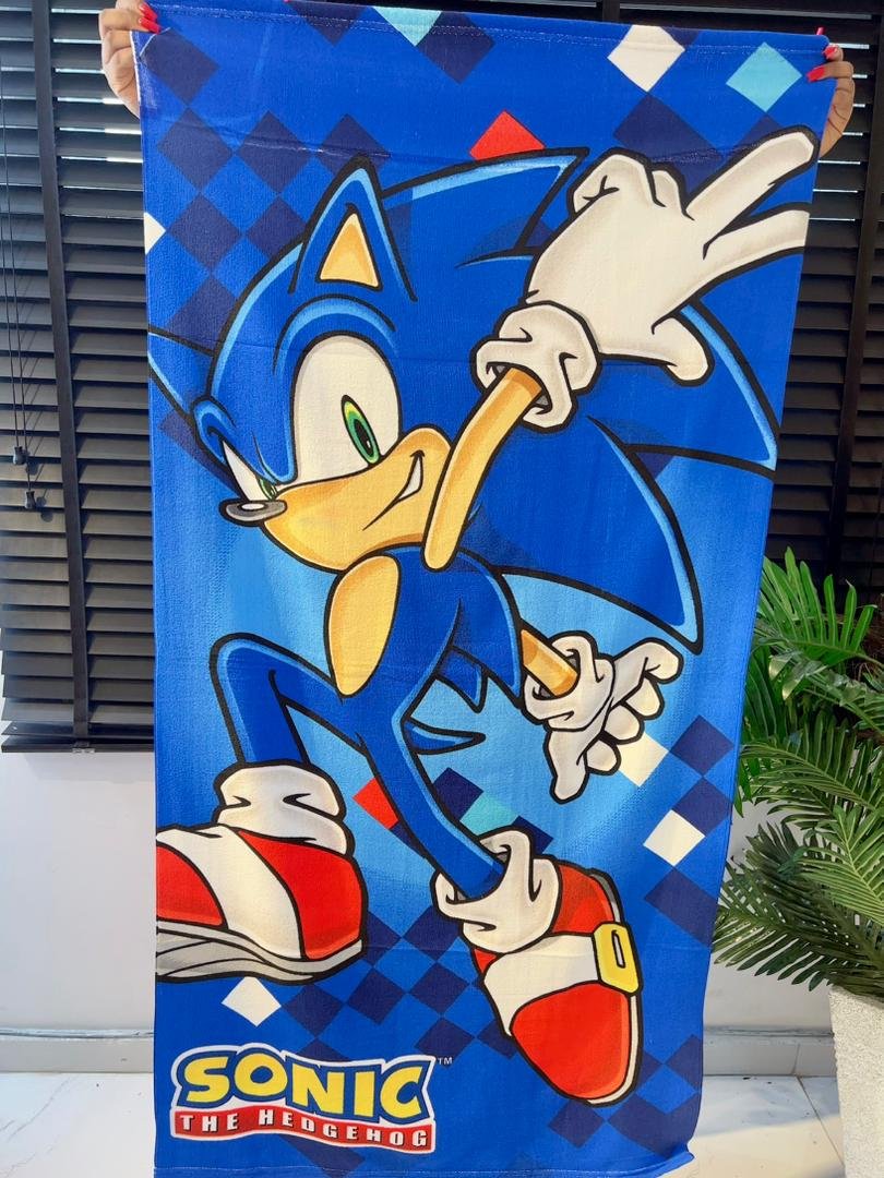 DARK BLUE SONIC KIDS LARGE TOWEL 28/51 INCHES