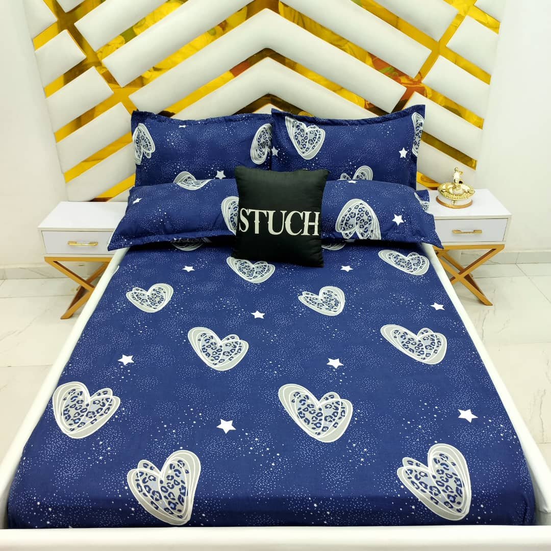 BLUE LOVE STAR  EXTRALARGE BEDSHEET(IN PRODUCTION)