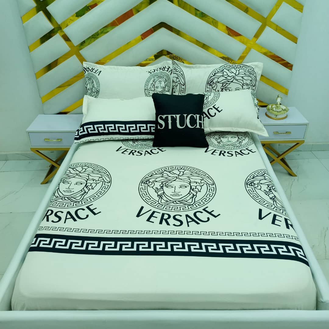 CREAM VERSACE  EXTRALARGE BEDSHEET( IN PRODUCTION )