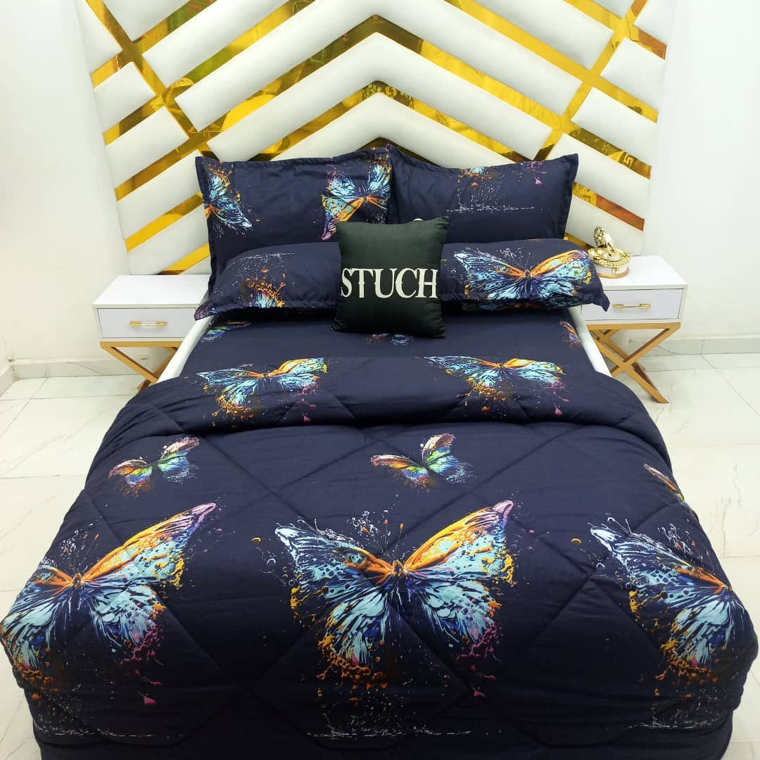 BLACK FIREFLY 4/6 DUVET SET (WITH TWO PILLOWCASE)