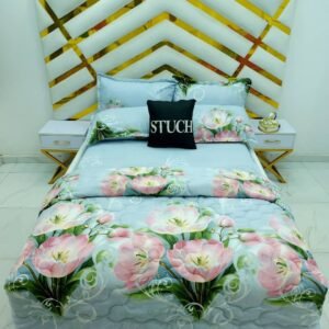 PEACH MAGIC FLOWER 7/7 DUVET SET