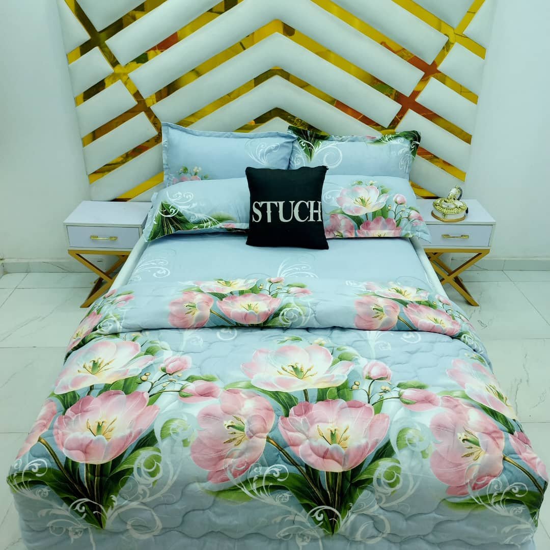 PEACH MAGIC FLOWER 7/7 DUVET SET
